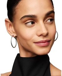 Cable Hoop Earrings