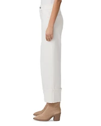 Sasha High Rise Ankle Wide Leg Jeans Tonal Ecru