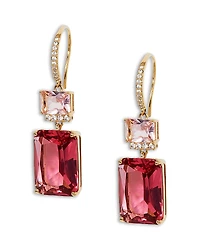 Nadri Macaron Cubic Zirconia Double Drop Earrings