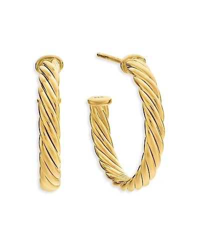 Cablespira Hoop Earrings