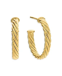 Cablespira Hoop Earrings