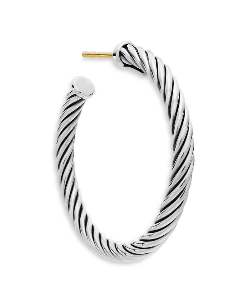 Cable Hoop Earrings