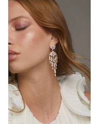 Sav Cubic Zirconia Cluster Chandelier Earrings