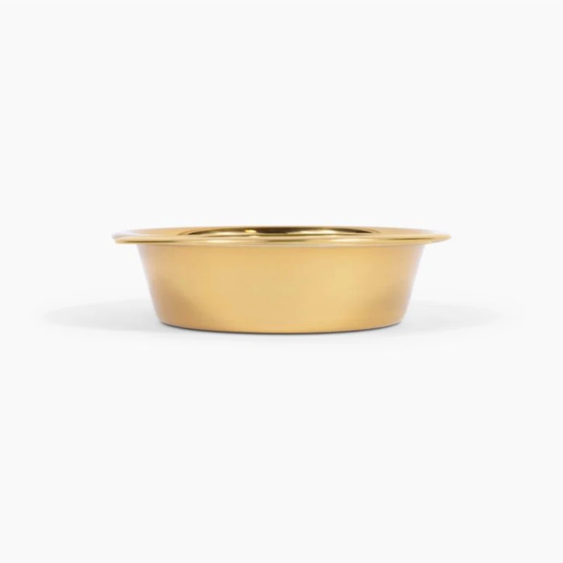 Large Smoke Bronze Double Bowl Pet Feeder, 2 Quart Bowls