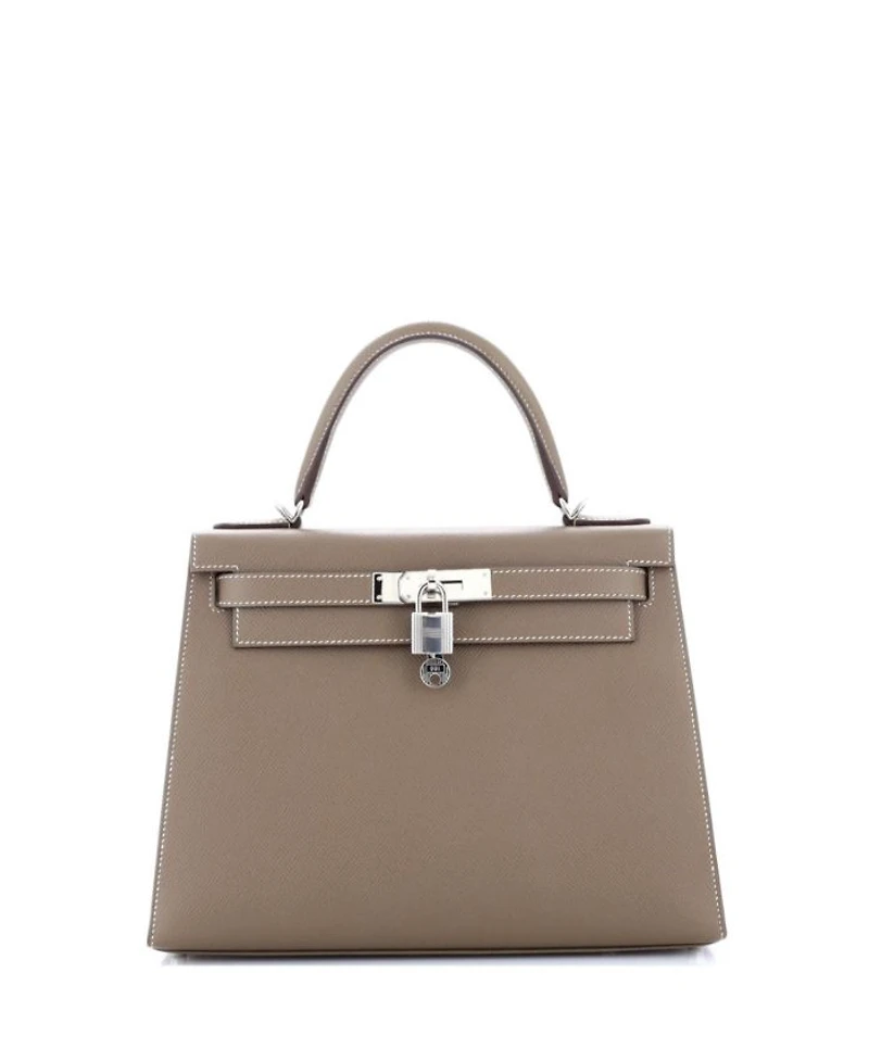 Kelly 28 Handbag Epsom with Palladium Hardware