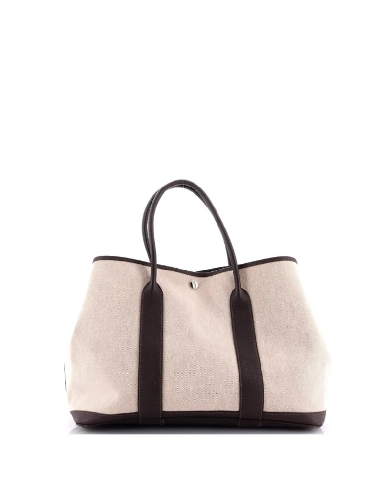 Garden Party Tote Toile and Leather