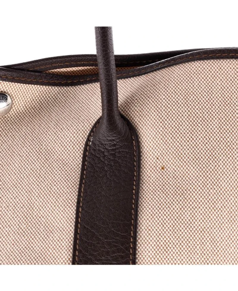 Garden Party Tote Toile and Leather