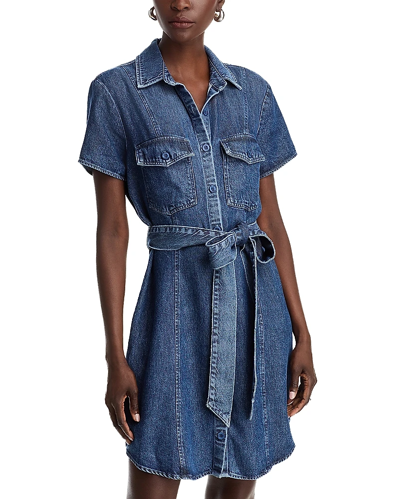 Bella Dahl Short Sleeve Seamed Shirt Dress