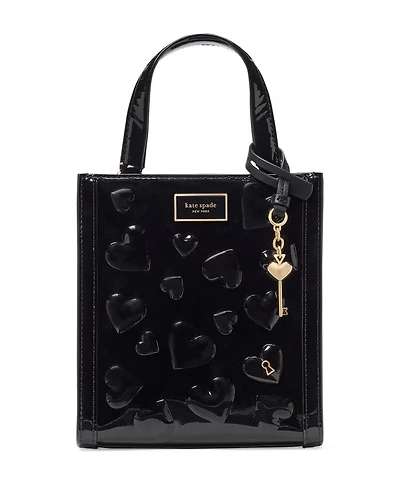 Manhattan Key To My Heart Embossed Patent Leather Mini Tote