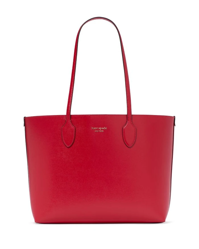 Bleecker Pixelated Hearts Pop Print Crossgrain Leather Large Tote