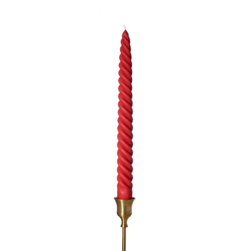 Molua Tapered Swirl Candles, Set of 3