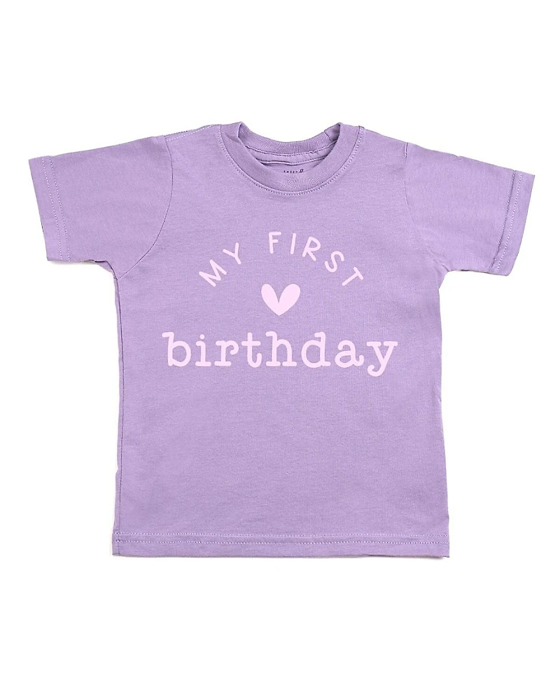 Sweet Wink Girls' My First Birthday Short Sleeve T-Shirt - Baby