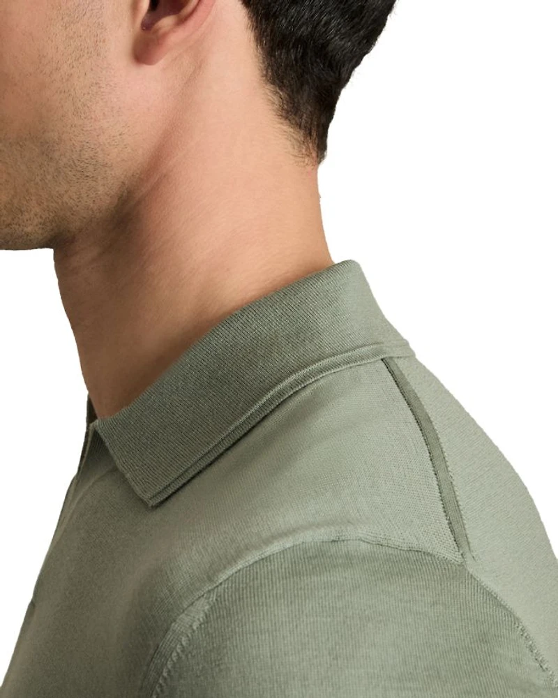 Duchie Open Collar Merino Polo Shirt