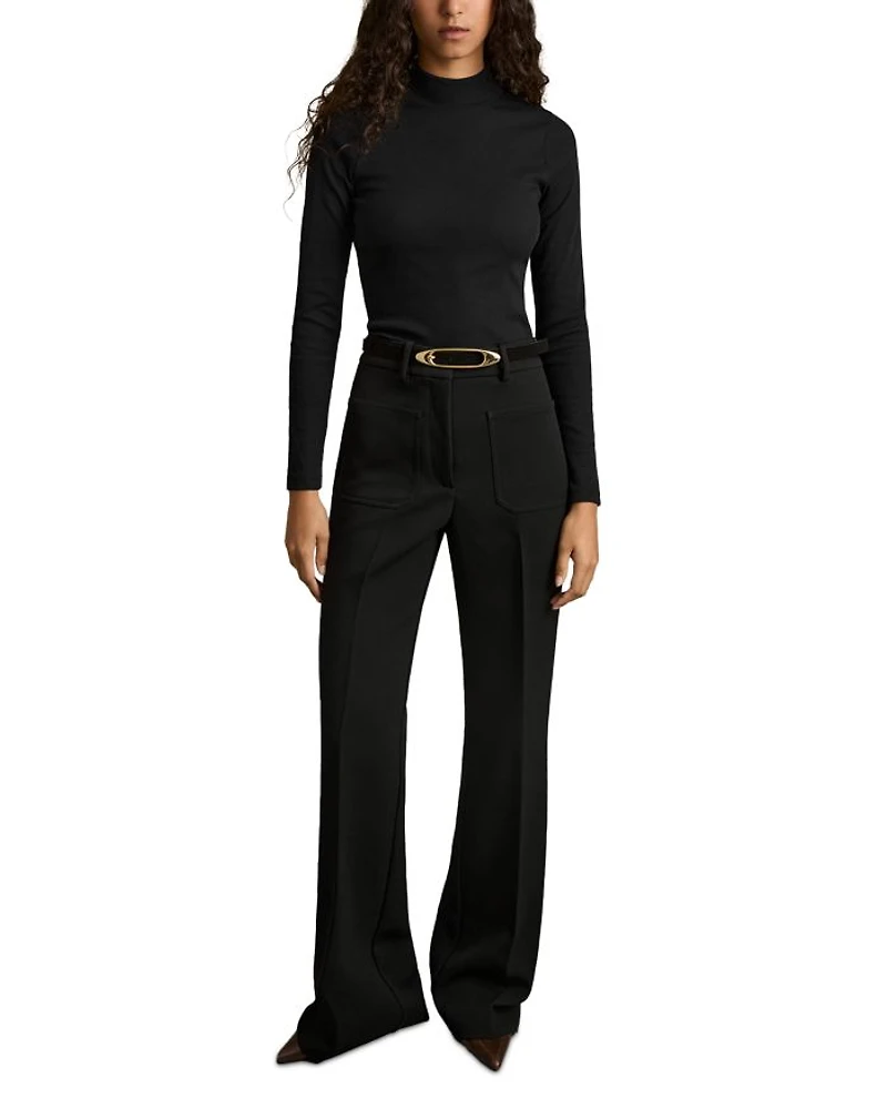 Polly Ribbed Roll Neck Top