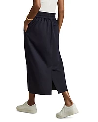 Nora Ruched Jersey Midi Skirt