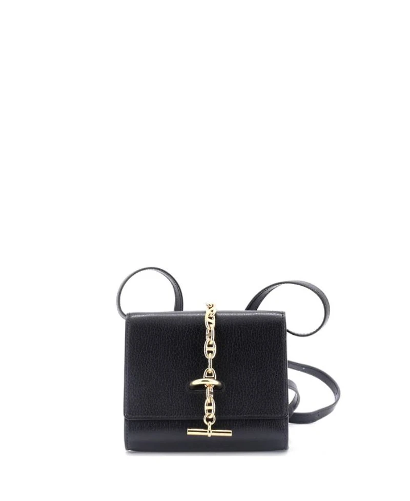 Chaine d'Ancre Compact Wallet on Strap Chevre Mysore