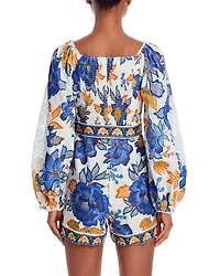 Lace Trim Romper