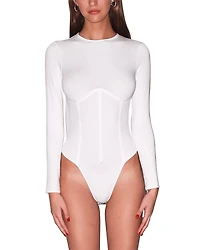 Fleur du Mal Long Sleeve Corset Bodysuit