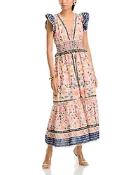 Superbloom Tapestry Cream Maxi Dress