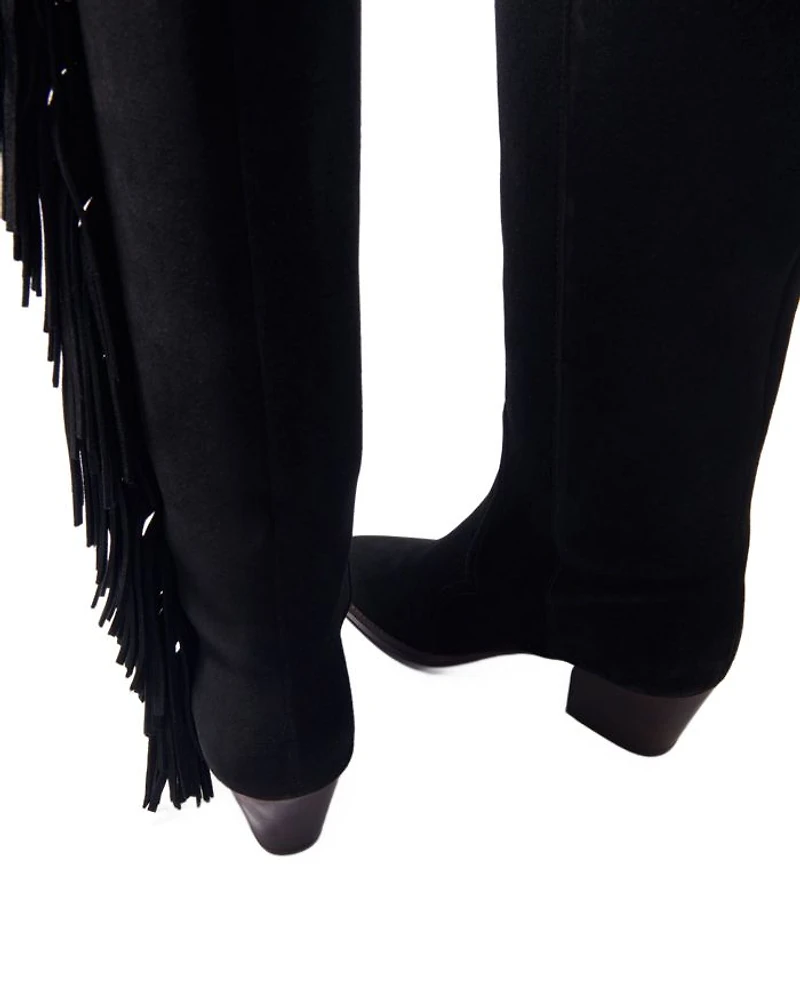 Women's Fringed Suede Cowboy Boots