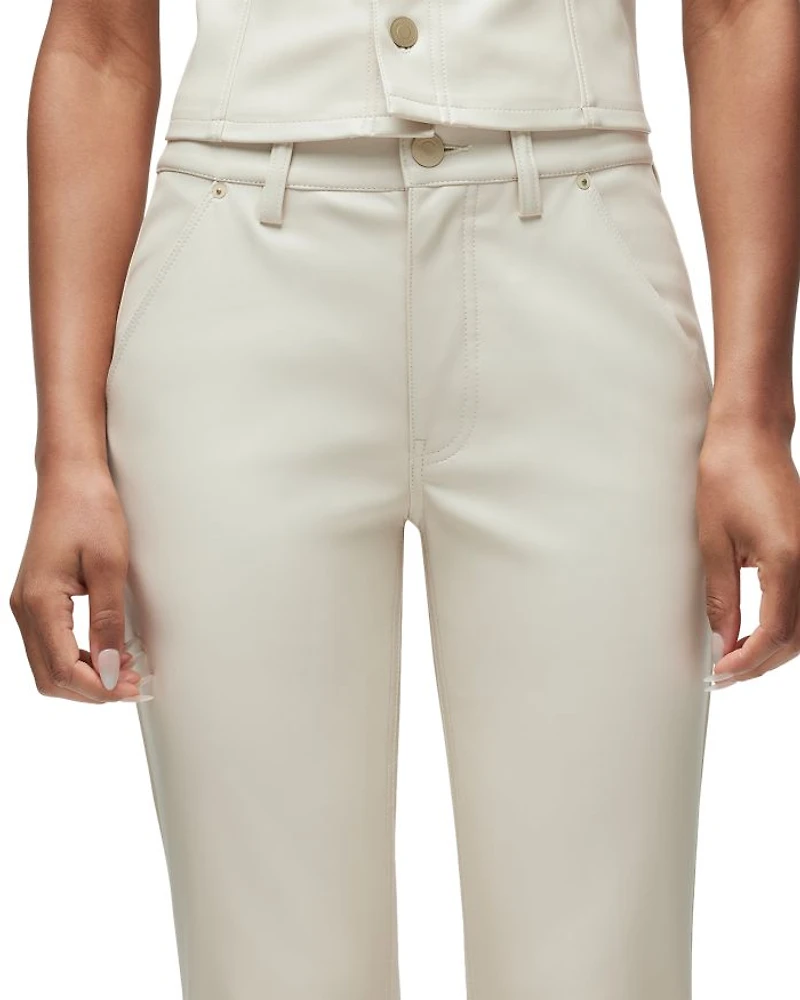 Barbara High Rise Bootcut Jeans Creme