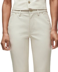 Barbara High Rise Bootcut Jeans Creme