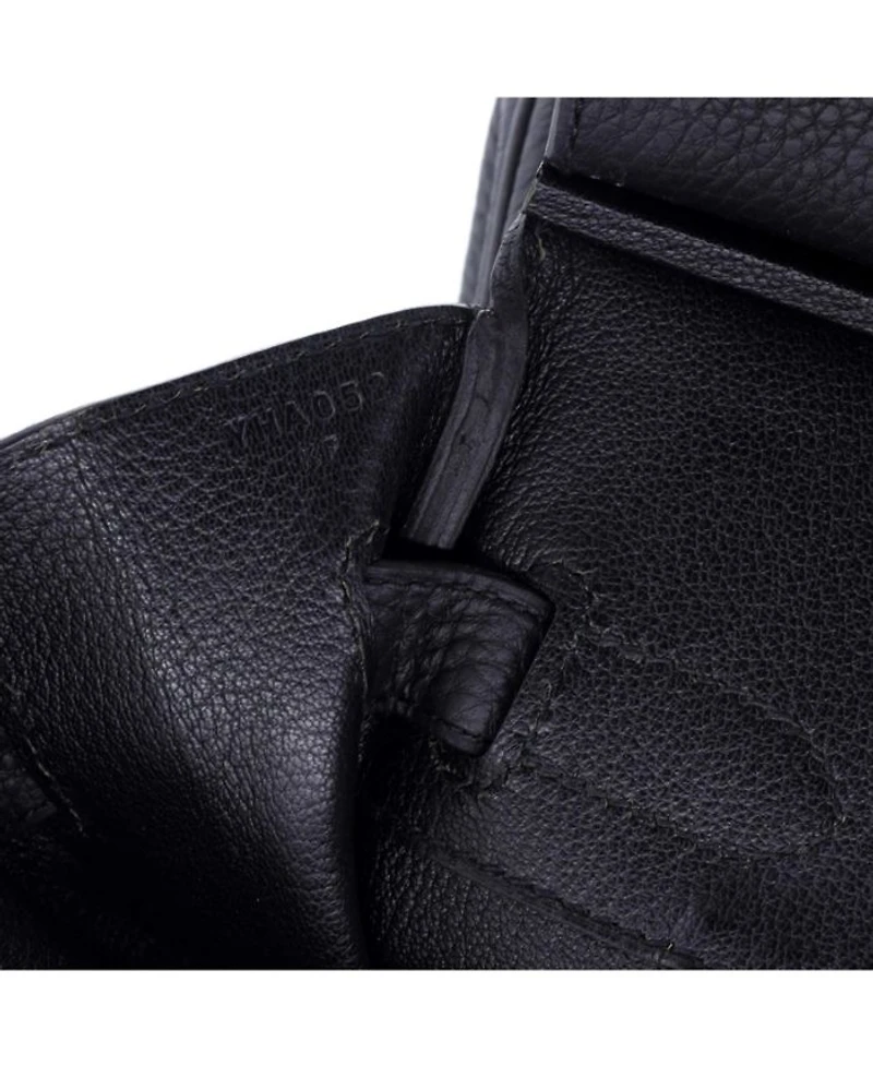 Pre-Owned HERMES Pre-Owned Hermes Birkin 30 Handbag Black Togo with Palladium Hardware