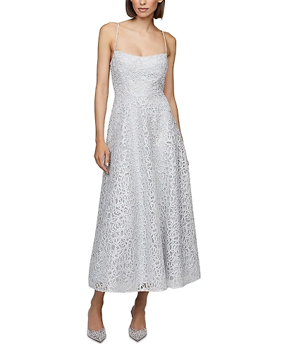 Theia Embroidered Tulle Dress