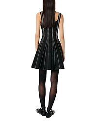 Short Jacquard Knit Dress