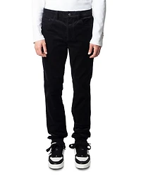 Steeve Cotton Stretch Velvet Corduroy Slim Fit Pants