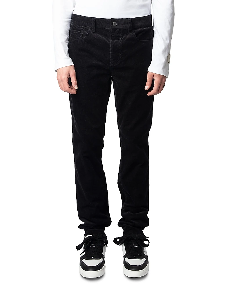 Zadig & Voltaire Steeve Cotton Stretch Velvet Corduroy Slim Fit Pants
