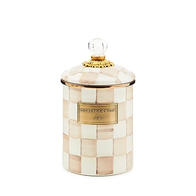 Mackenzie-Childs Mocha Check Medium Canister