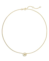 Tory Burch Kira Double T Circle Pendant Necklace