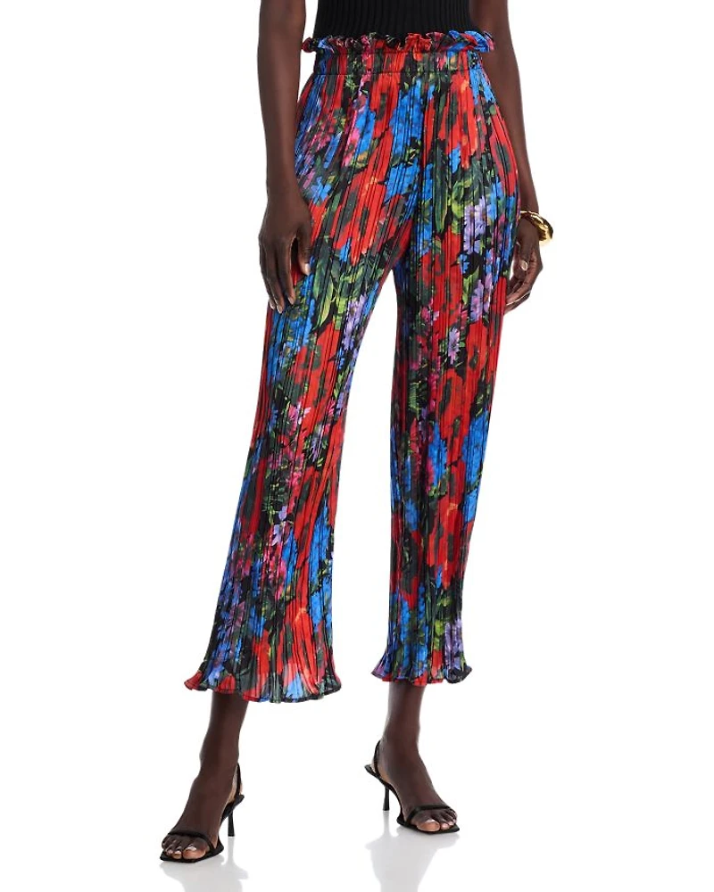 Printed Crinkled Pants