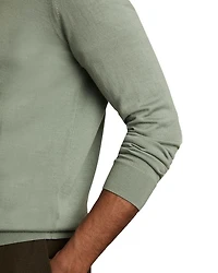 Slim Fit Trafford Long Sleeve Merino Wool Polo Shirt