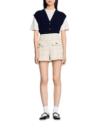 Decorative Tweed Shorts
