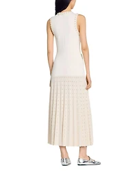 Pearl Bead Knit Maxi Dress
