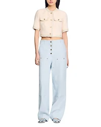 Short Sleeve Tweed Jacket