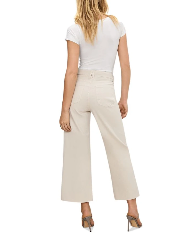 Good Waist High Rise Cropped Palazzo Jeans Bone