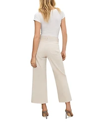 Good Waist High Rise Cropped Palazzo Jeans Bone