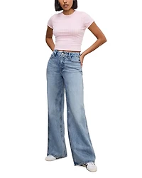 Good Skate High Rise Wide Leg Jeans Indigo 756