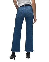 Rosie High Rise Wide Leg Ankle Jeans Upscale