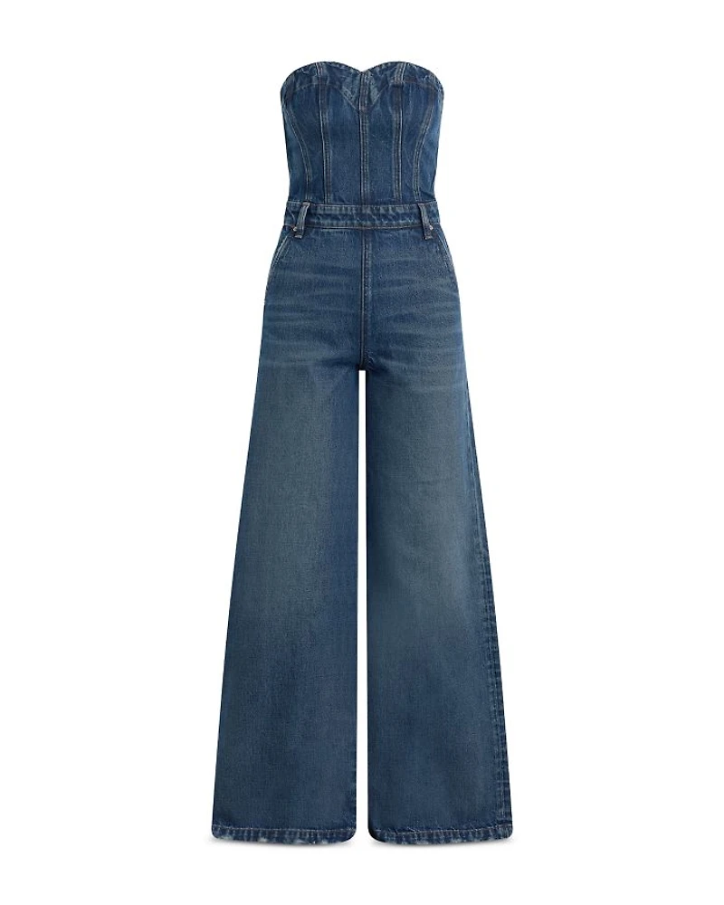 The Creator Sweetheart Denim Jumpsuit