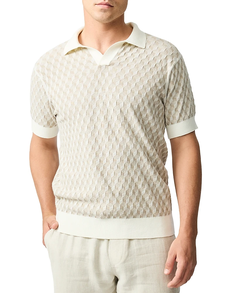 Rodd & Gunn Galdfield Regular Fit Textured Knit Polo Shirt