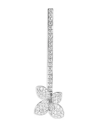18K White Gold Heart to Earth Diamond Earring, 1.99 tcw