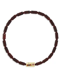 Luis Morais Men's Rainbow Sapphire Twisted Hexagon Red Jasper Beaded Bracelet