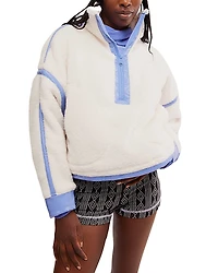 Free People Fp Movement Mountain High Shine Half Zip Sweatshirt