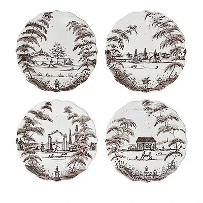 Juliska Country Estate Party Plates, Assorted Set of 4
