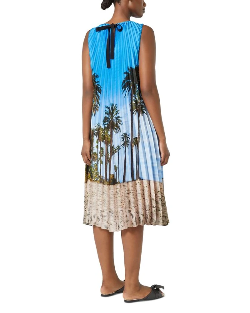 2A Uscita Madera Printed Sunray Satin Dress