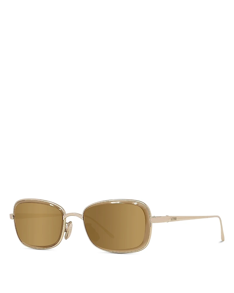 Loewe Metal Anagram Geometric Sunglasses, 54mm